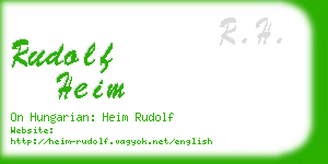 rudolf heim business card